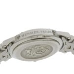 Hermes Clipper Date CL4 210, light blue dial, stainless steel, quartz movement, approximately 24mm, women's watch. - Image 5