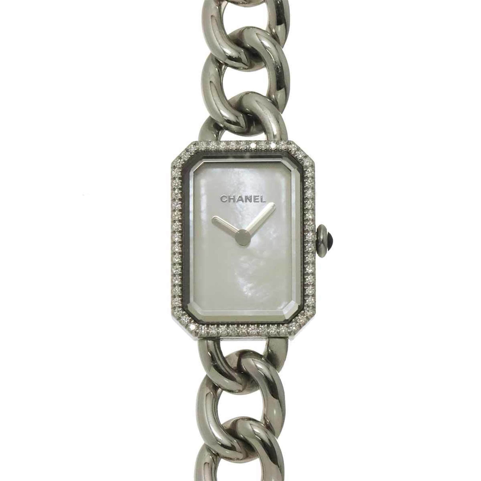 2000_7f5ec943-4fa6-4323-9937-afe1e8ca3e4c.jpg Chanel Premiere H3253 Diamond Bezel Women's Watch White Shell Quartz - Image 1