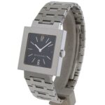 BVLGARI Quadrado Watch SQ29SSD Stainless Steel Quartz Analog Display Black Dial Unisex - Image 2