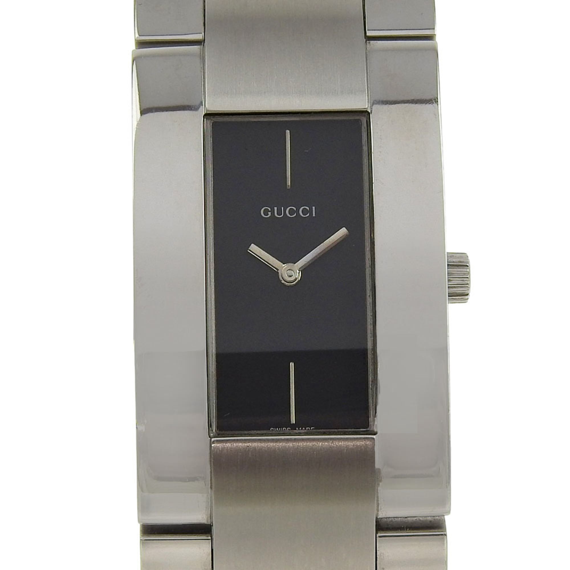 2000_81a14987-2f4f-48dd-b435-3ee26fef0744.jpg Gucci GUCCI Watch 4600M Stainless Steel Quartz Analog Display Black Dial Men's - Image 1