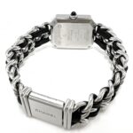 Chanel Ladies' Premiere L Battery-Powered Black Dial Stainless Steel Quartz Movement Silver/Black Strap. - Image 3