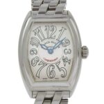 Franck Muller Conquistador Watch 8005L Stainless Steel Quartz Analog Display Silver Dial Women's