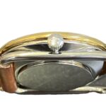 Hermes Arceau watch, total weight 28.9g, stainless steel, genuine leather strap, quartz movement, white dial. - Image 8