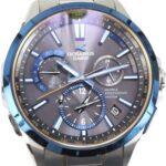 CASIO Oceanus OCWG1100TG-1AJF Men's Analog Watch (Black, Blue, Silver, Titanium)