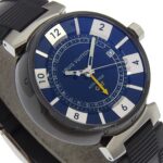 Louis Vuitton Tambour GMT Watch Q113K Stainless Steel x Rubber Automatic Black Dial Men's - Image 3