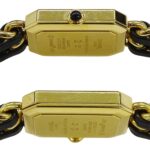Chanel CHANEL Women's Watch Brand Premiere Quartz QZ GP Leather M Size H0001 Square Gold Black - Image 3