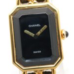Chanel CHANEL PremiÃ¨re S Watch, Gold Plated (GP), Leather Strap, Women's, Black, H0001 - Image 3
