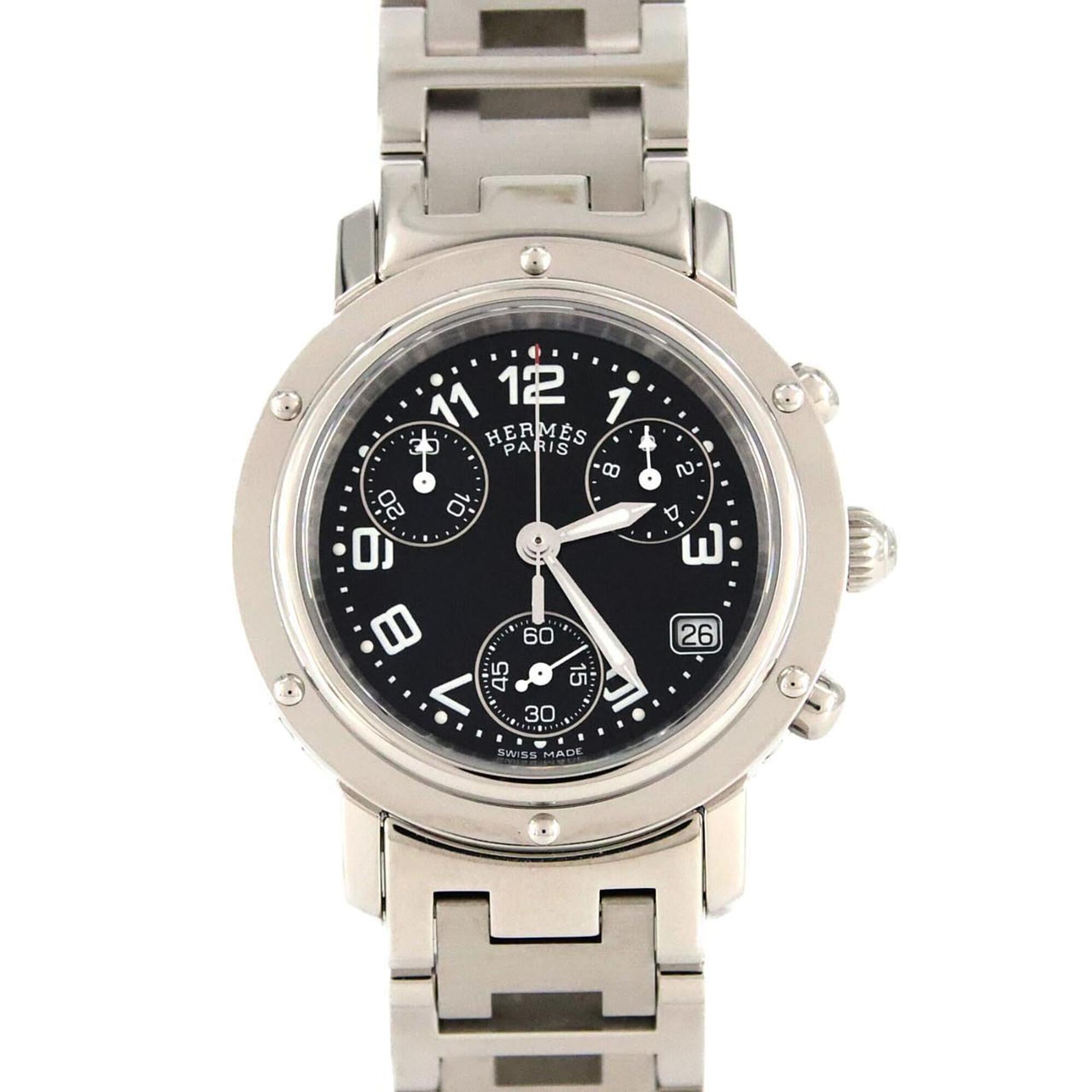 2000_86a0059d-30b8-4856-bfbd-0ac2b72be553.jpg Hermes Clipper Chronograph CL1.310 SS Quartz - Image 1