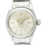 ROLEX Oyster Precision 6411 Steel Hand-winding Ladies Watch Vintage