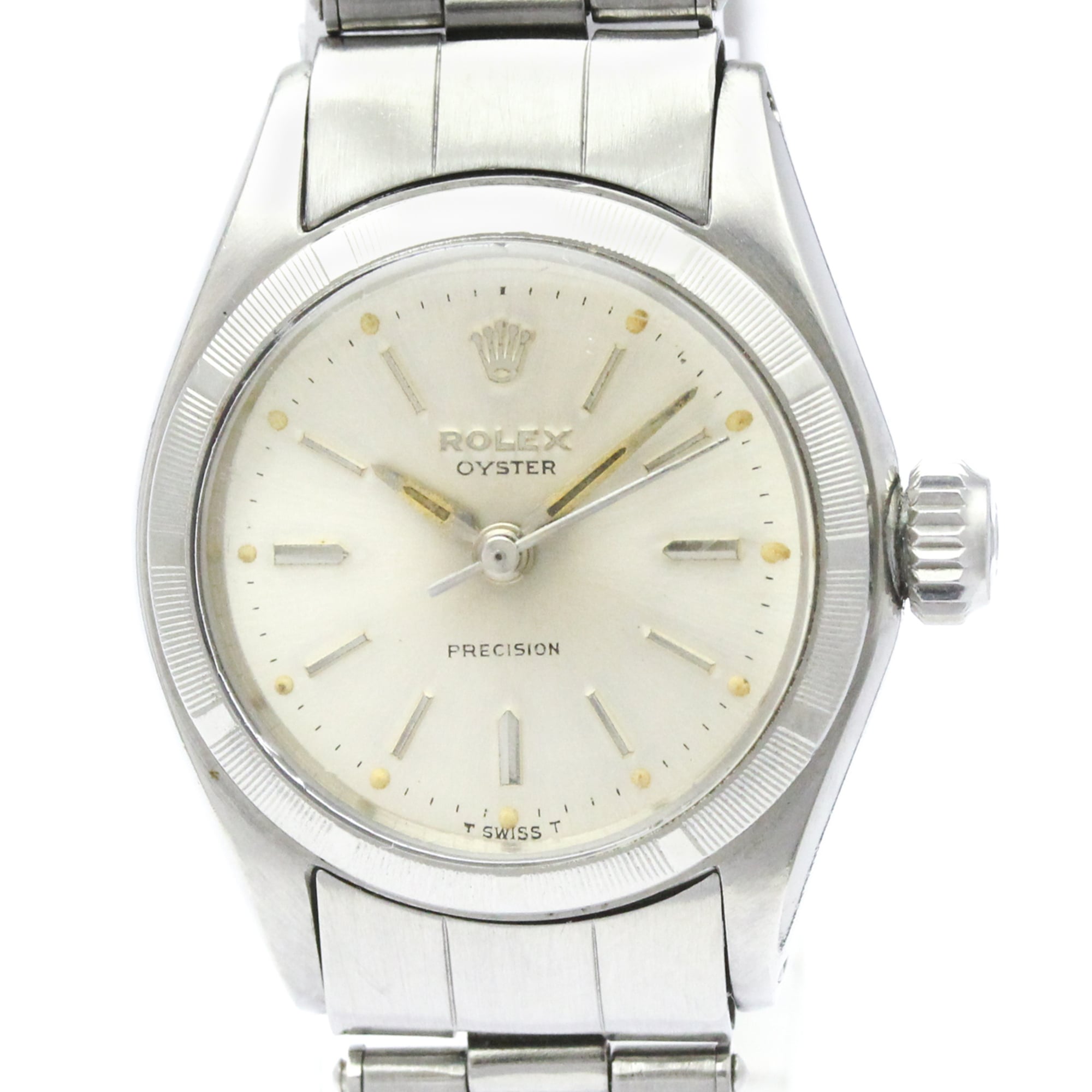 2000_884b42eb-b55e-40f5-938a-434b5b84729b.jpg ROLEX Oyster Precision 6411 Steel Hand-winding Ladies Watch Vintage - Image 1