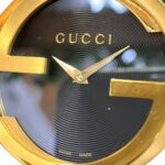 Gucci Interlocking Watch, Total Weight 41.2g, Stainless Steel, Genuine Leather Strap, Quartz Movement, Black Dial, 133.3 - Image 4