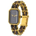 Chanel Premiere S Watch H0001 Gold Plated x Leather Black Quartz Analog Dial Ladies - Image 2