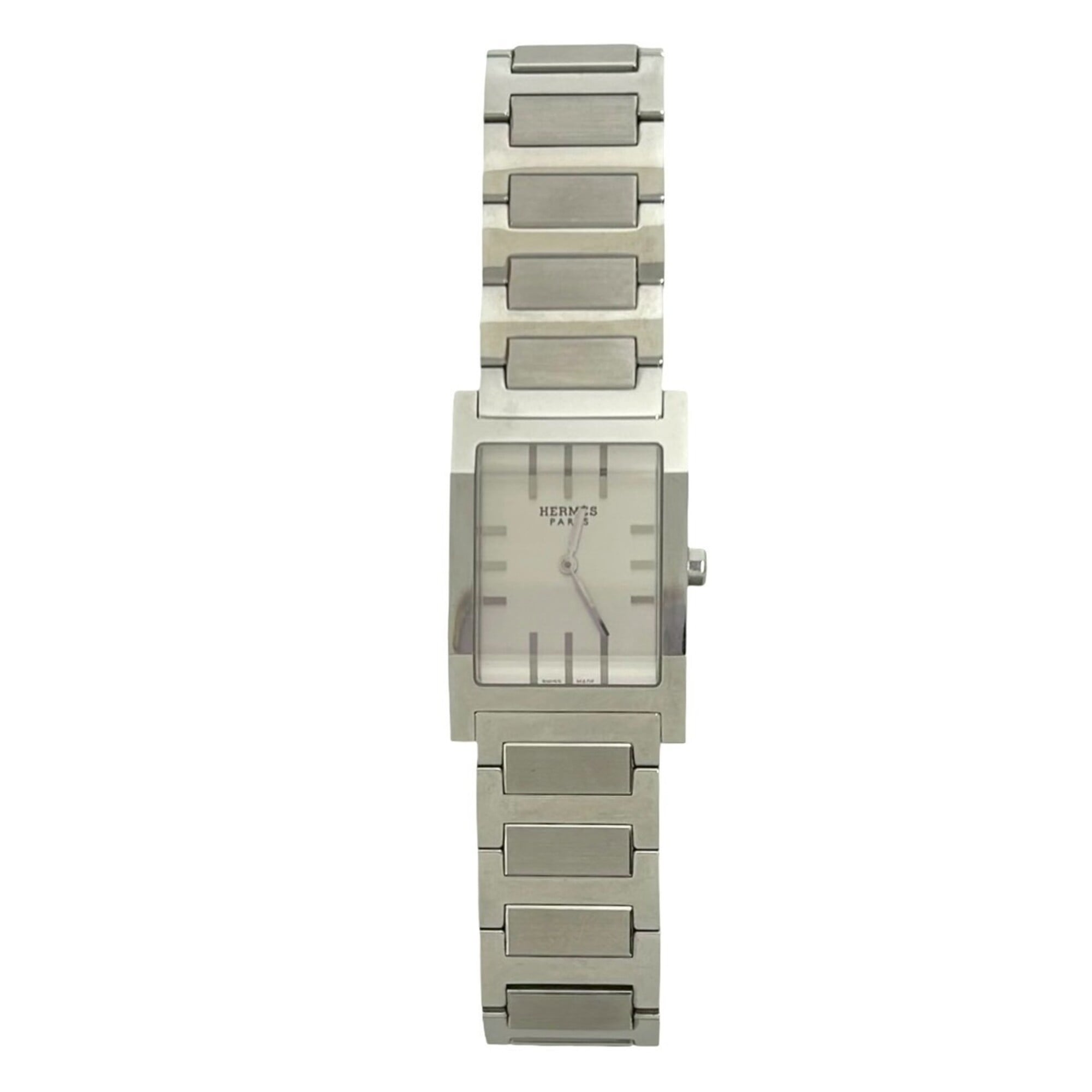 2000_8917b692-3c08-42f5-a741-cd3da45e843e.jpg HERMES Tandem Stainless Steel Quartz Wrist Silver 40187 - Image 1