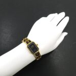 Chanel Premiere Large Size H0001 Wo Black Gold Quartz - Image 3