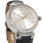 Louis Vuitton Tambour Q111E Stainless Steel Leather Silver Quartz Watch 1507 LOUIS VUITTON - Image 5
