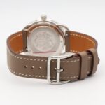 Hermes Arceau watch, stainless steel, leather strap, boys' size, white, AR5.510 - Image 4