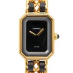 Chanel CHANEL PremiÃ¨re M Watch, Gold Plated Leather, Women's, Black, H0001