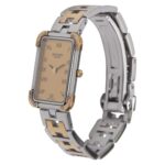HermÃ¨s Cloiseur Watch CR1.220 Quartz Gold Dial Stainless Steel Plated Women's HERMES - Image 2