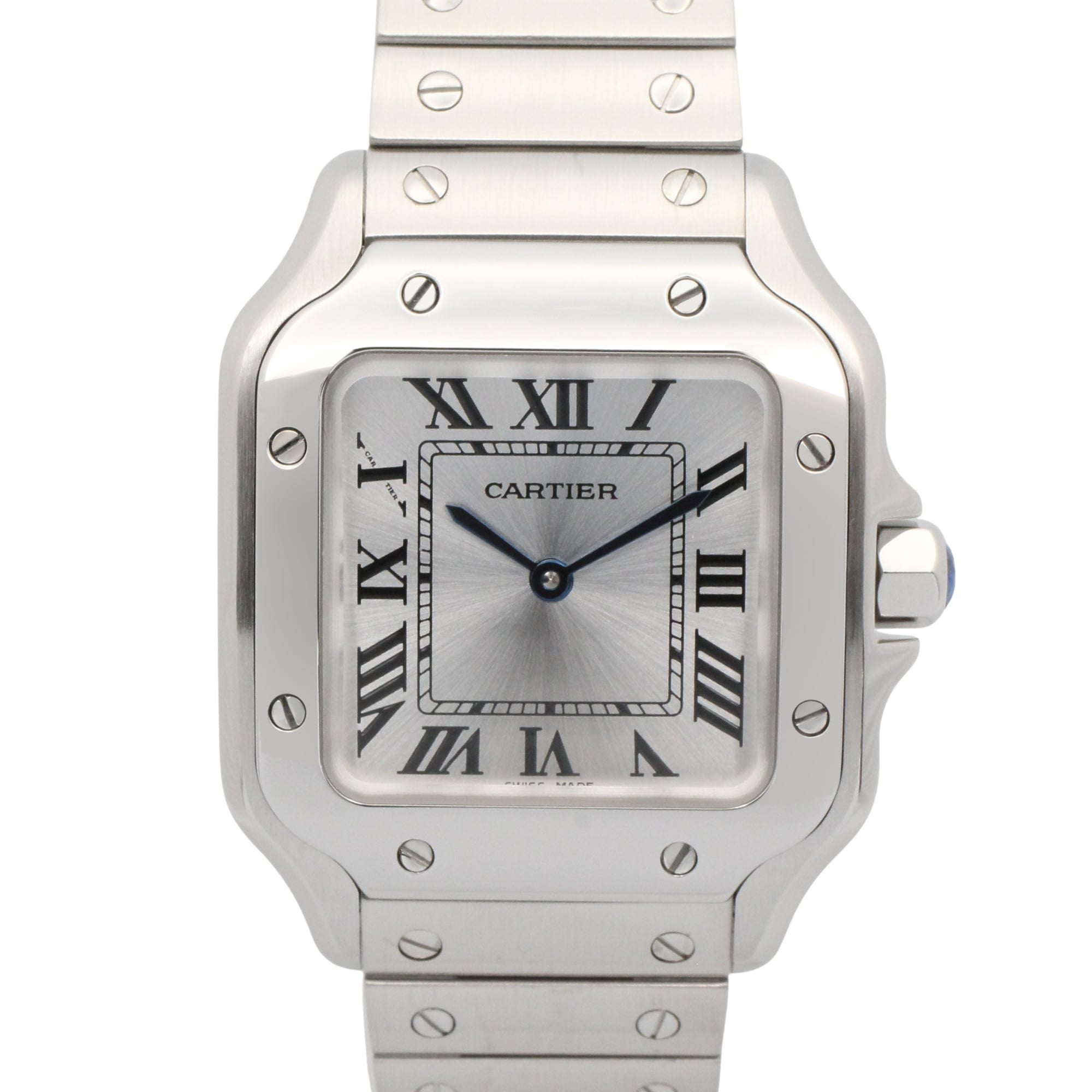 2000_8b3777cb-422d-4727-ac48-5ed0b9eecfd9.jpg Cartier Santos de SM Watch, Stainless Steel, Ladies, Silver Tone, WSSA0082 - Image 1