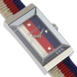 Gucci G Frame Tricolore Watch YA147502/147.5 Stainless Steel and Canvas Quartz Analog Display Multicolor Dial Women's - Image 3