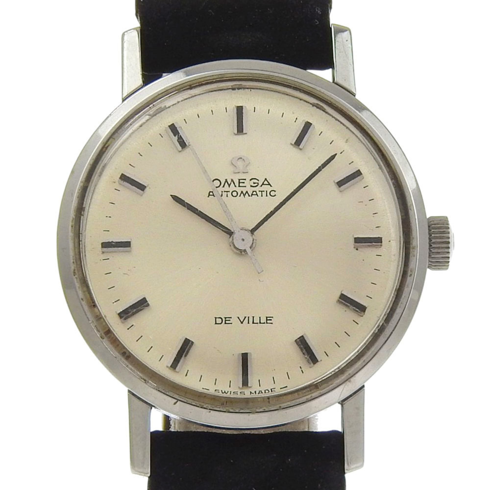 2000_8cd68813-9dad-4ae1-91b3-e7c582a63c4a.jpg Omega De Ville 565.005 Women's Watch - Stainless Steel x Leather Strap, Silver, Automatic Movement, Analog, Silver Dial - Image 1