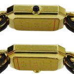 Chanel CHANEL Women's Watch Brand Premiere Quartz QZ GP Leather L Size H0001 Square Gold Black - Image 3