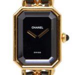 Chanel PremiÃ¨re L H0001 Quartz Black Dial Plated Leather Onyx Wo CHANEL