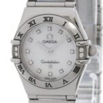 OMEGA Constellation Diamond MOP Dial Steel Quartz Ladies Watch 1566.76