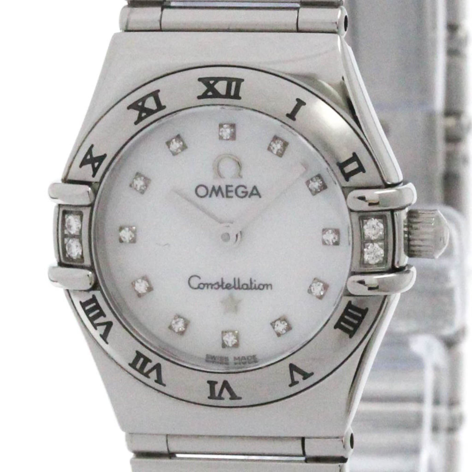 2000_8ef03c90-9124-4f39-8ac2-2f79f16cf2d3.jpg OMEGA Constellation Diamond MOP Dial Steel Quartz Ladies Watch 1566.76 - Image 1