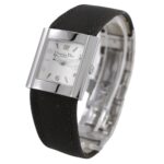 Christian Dior Riva Watch D80-100, Stainless Steel and Canvas, Quartz Movement, Analog Display, Silver Dial, Women's - Image 2