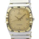 OMEGA Constellation 18K Gold Steel Quartz Mens Watch