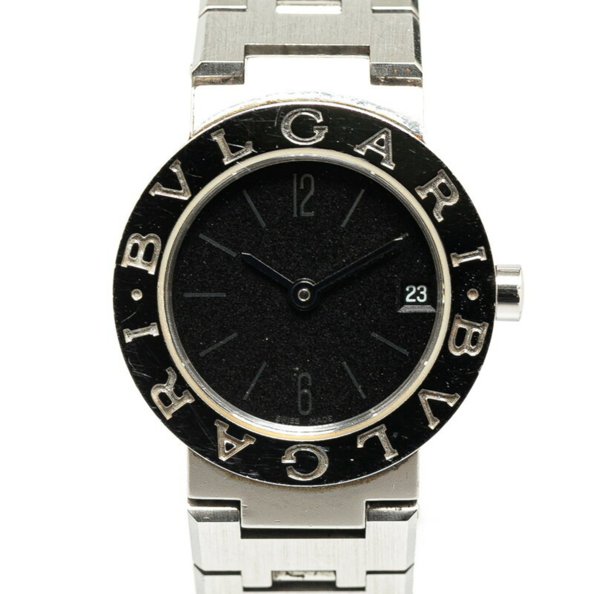 2000_92679692-c17f-450f-8208-ce080205922e.jpg BVLGARI Watch BB23SS Quartz Black Dial Stainless Steel Women's - Image 1