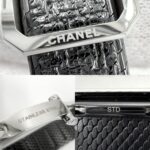 Chanel Wo Boyfriend Tweed Black Dial Quartz Stainless Steel Silver/Black H5317 - Image 6