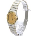 OMEGA Constellation 18K Gold Steel Quartz Mens Watch 396.1080 - Image 2