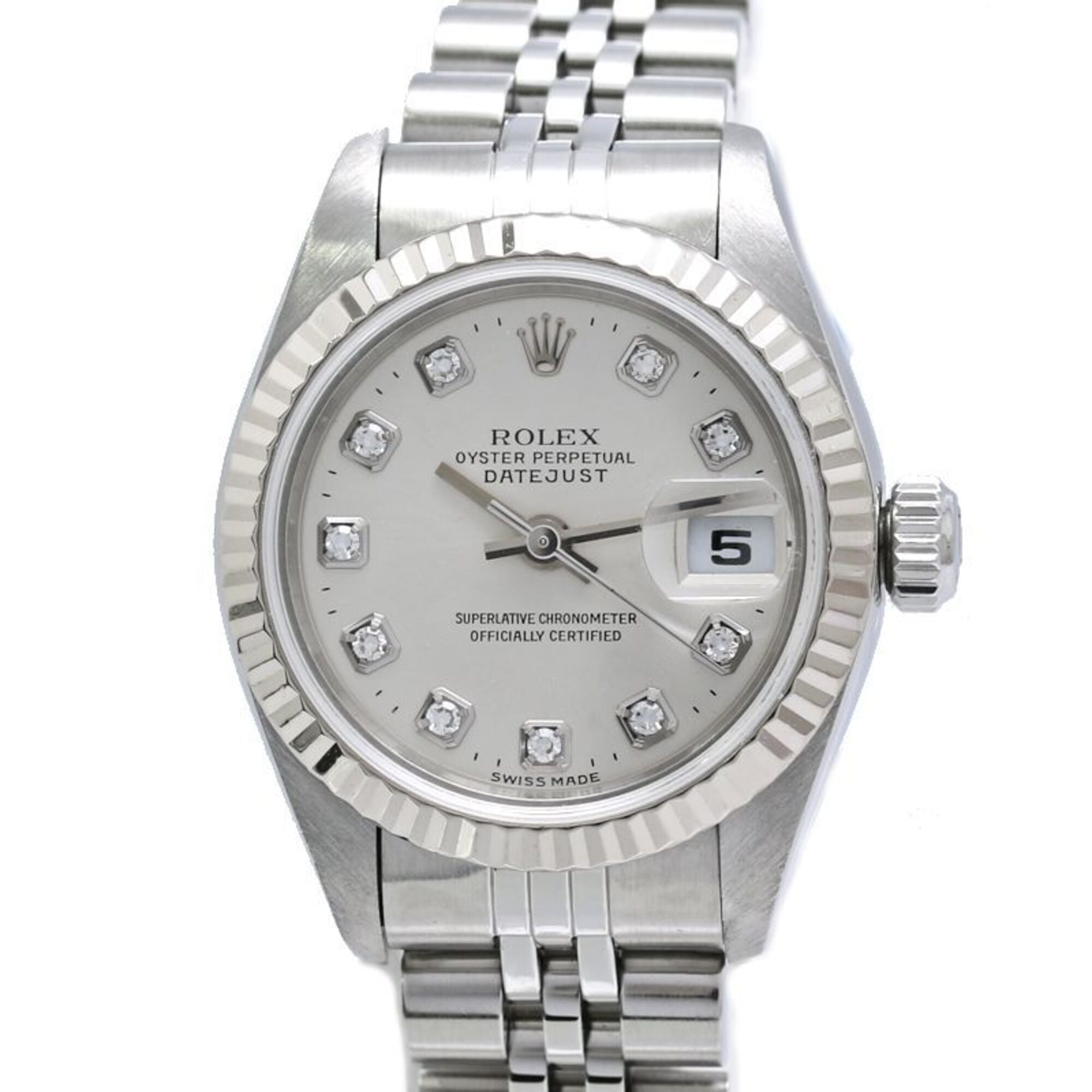 2000_95714911-c77e-4694-af1a-787ebb51a0b7.jpg ROLEX Datejust 10P Diamond 79174G Women's Watch SSx18KWG 40458 - Image 1