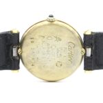 CARTIER Must Vendome Gold Plated Leather Quartz ladies Watch - Image 6