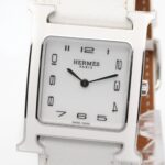 Hermes H- Double Tour Wrist Stainless Steel Leather Strap Wo White (HH1.520) - Image 3