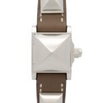 Hermes Mini Medor Stainless Steel Leather Strap Wo Silver Tone ME2.110 - Image 2