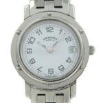 Hermes HERMES Clipper Watch CL4.210 Stainless Steel Quartz Analog Display White Dial Women's S212224805