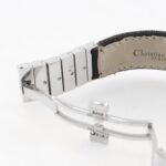 Christian Dior Riva Watch D80-100, Stainless Steel and Canvas, Quartz Movement, Analog Display, Silver Dial, Women's - Image 8