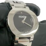 FENDI 3050L Logo Motif Stainless Steel Quartz Silver 31341 - Image 4