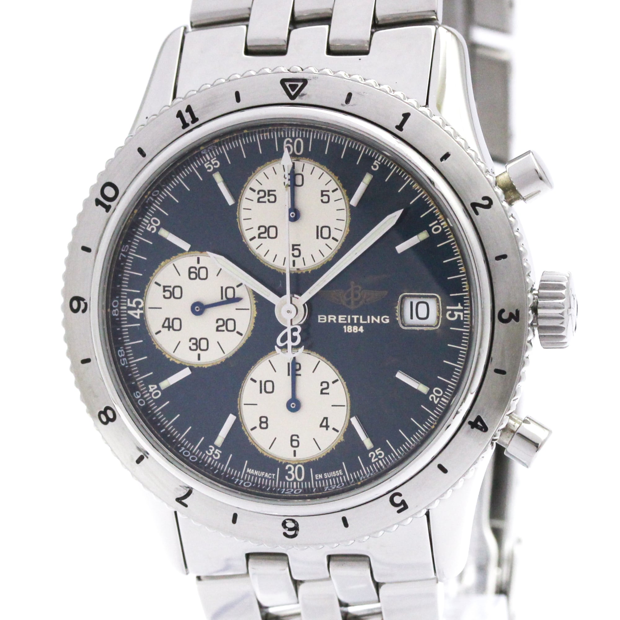2000_98b62d35-8e09-49ad-8c84-7d83f2b9d178.jpg BREITLING Navitimer Aviastar Steel Automatic Watch A13023 - Image 1