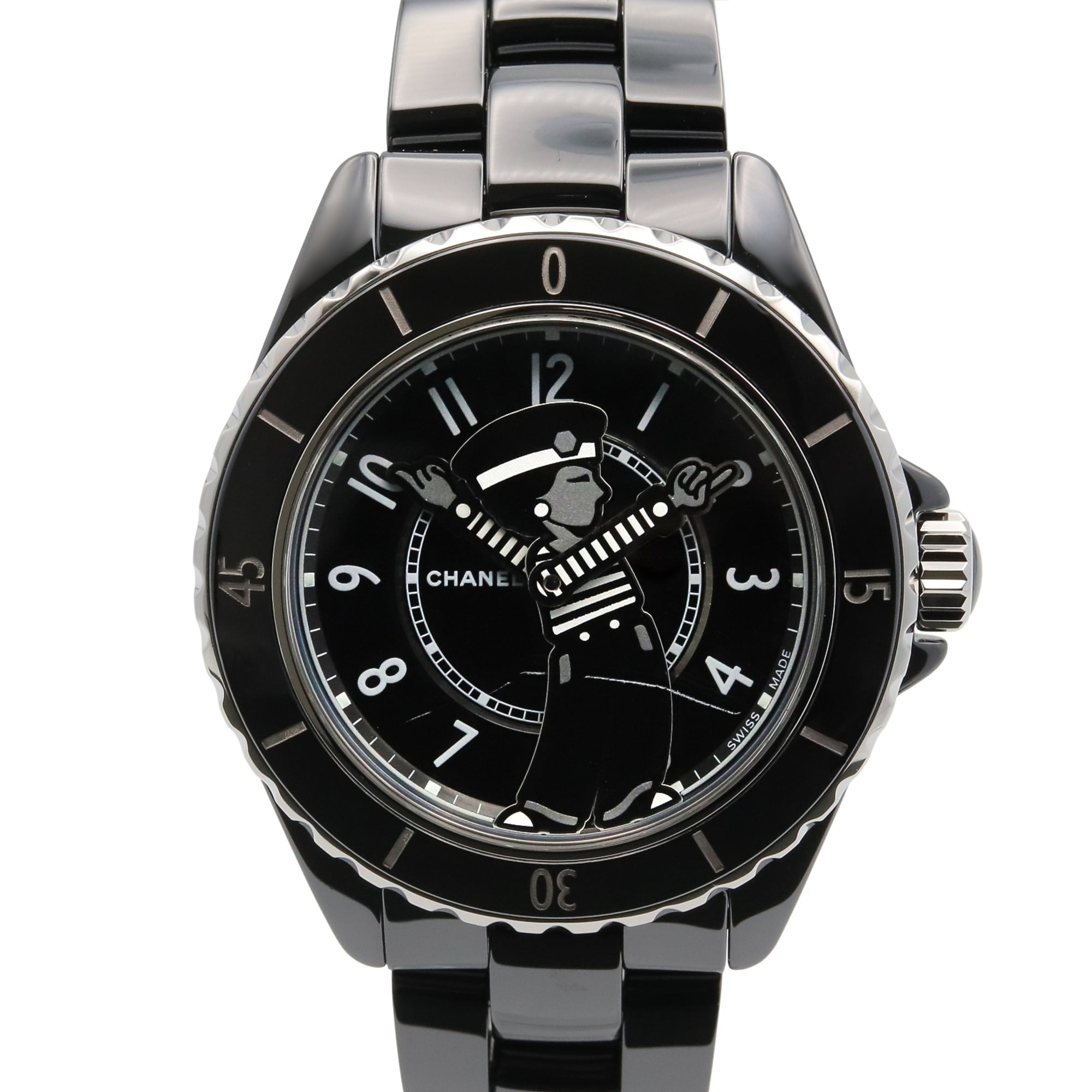 2000_98c8b6b9-bc34-4167-aeb4-698944b1352a.jpg Chanel Mademoiselle J12 La Pausa Ceramic Men's Watch, Black, Model H7609 - Image 1