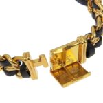Chanel CHANEL Premiere S Watch H0001 Gold-plated x Leather Quartz Analog Display Black Dial Ladies - Image 8