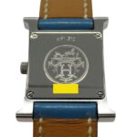 Hermes HERMES Women's Watch Brand H-Watch Quartz QZ Stainless Steel SS Leather HH1.210 Silver Blue □G - Image 7