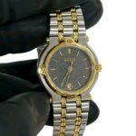 GUCCI 9000L Logo Engraved Stainless Steel Quartz Wrist Silver 26018 - Image 4