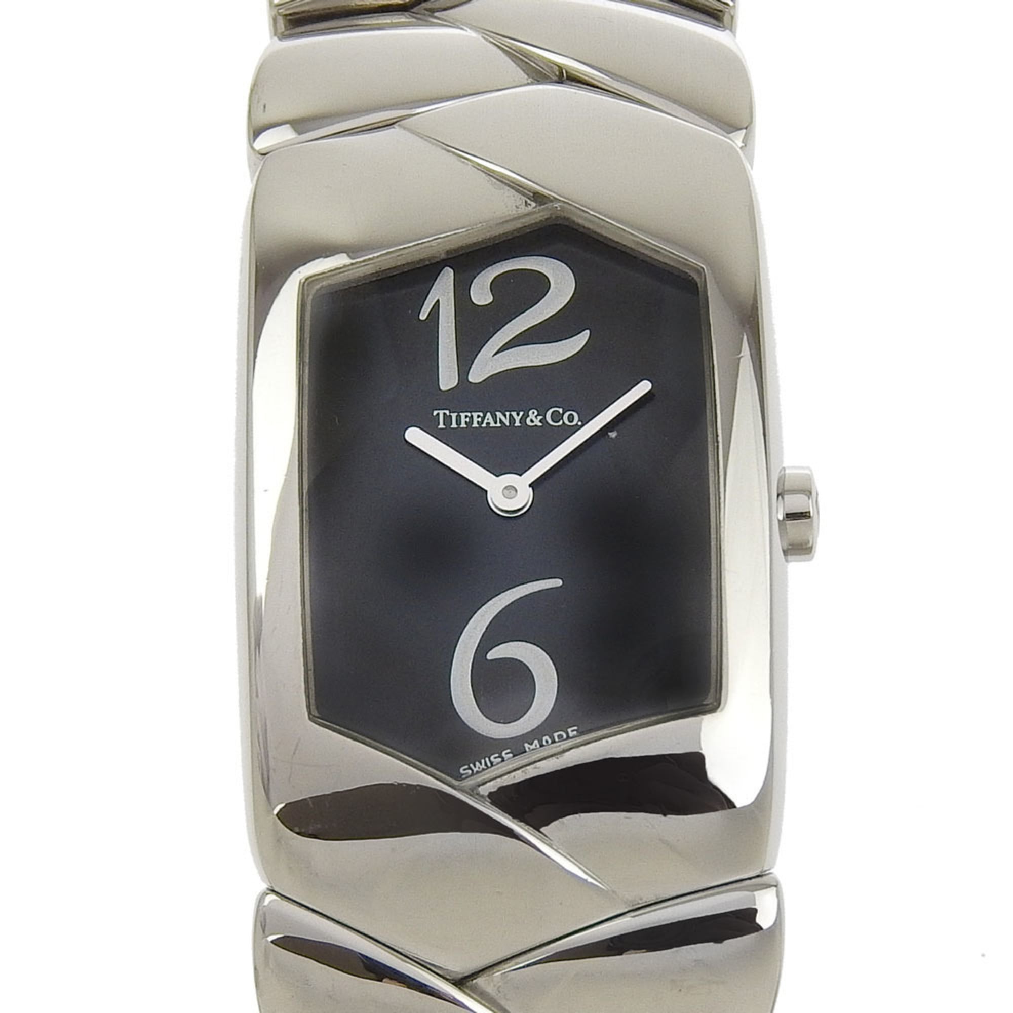 2000_9a5feb96-4e61-40d7-b54a-98a9fada9bc6.jpg Tiffany & Co. Women's Tisolo Watch Z6301.10, Stainless Steel Quartz Analog Display, Black Dial - Image 1