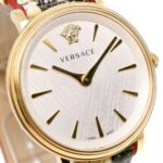 Versace VERSACE LOVE Watch Stainless Steel x Leather Quartz Analog Display White Dial Women's S111824339 - Image 3