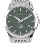 Gucci GUCCI watch 126.5 Stainless steel quartz analog green dial women's