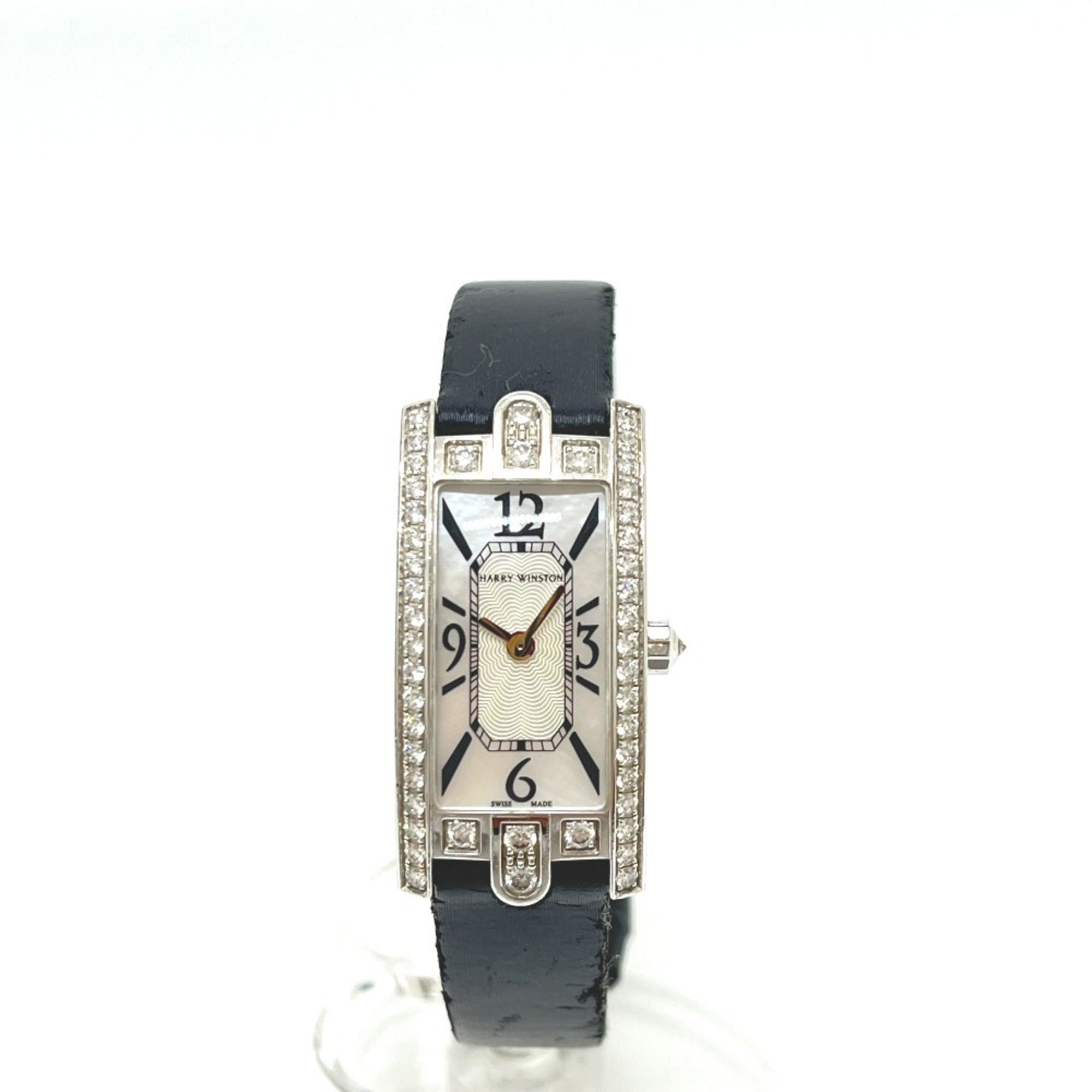 2000_9b79fadc-70b9-49e3-aa13-342f978d9ed5.jpg HARRY WINSTON Avenue C Mini Watch (AVCQHM16WW024) with Genuine Diamonds, Shell, and Quartz Movement, 18KWG, Women's, Silver - Image 1